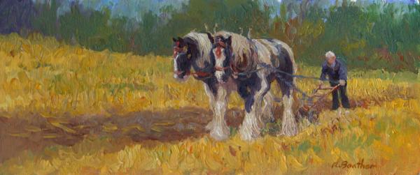 Golden Harvest, 5 X 12 (Oil) - Sold