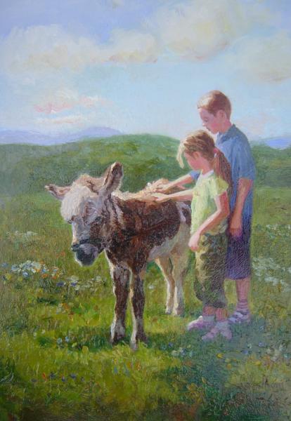 The Little Donkey, 10 X 14 (Oil) - Sold