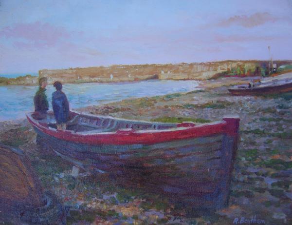 Golden Light, The Harbour, 10 X 14 (Oil) - Sold