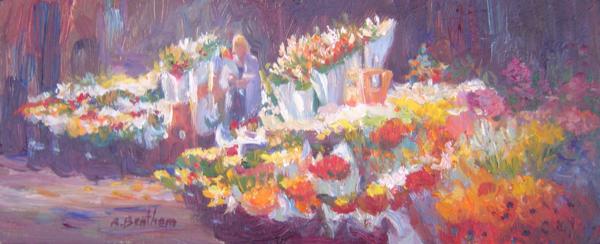 Sea of Flowers, 5 X 12 (Oil) - Sold