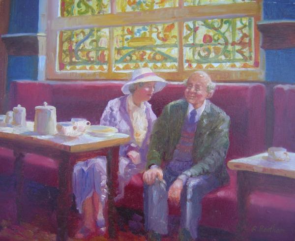 Sunday Tea Bewleys, 10 X 12 (Oil)