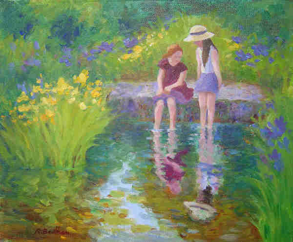 The Iris Pond, 10 X 12 (Oil)