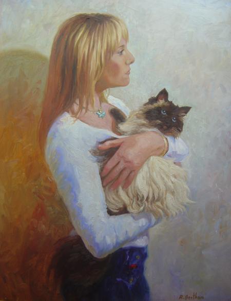 Amanda and Bella, 24 X 18 (Oil)