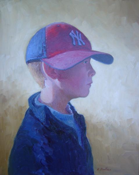 Young Boy in a Baseball Cap, Cian, 20 X 16 (Oil)