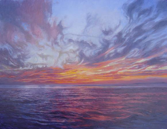 Sunset, Portugal, 14 X 18 (Oil) - Sold