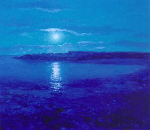 The Blue Moon, 12 X 12 (Oil) - Sold
