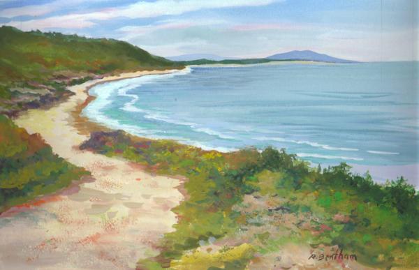 Poulshone Beach, Co. Wexford, 8 X 12 (Gouache)