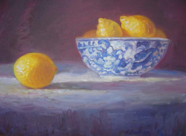 Lemons in a Bowl, 10 X 14 (Oil)